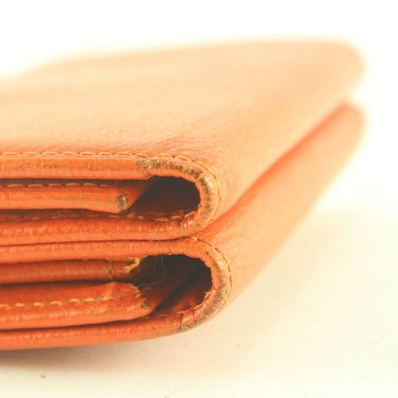 Chanel Orange CC Compact Trifold Wallet 2CC712K - Picture 11 of 12